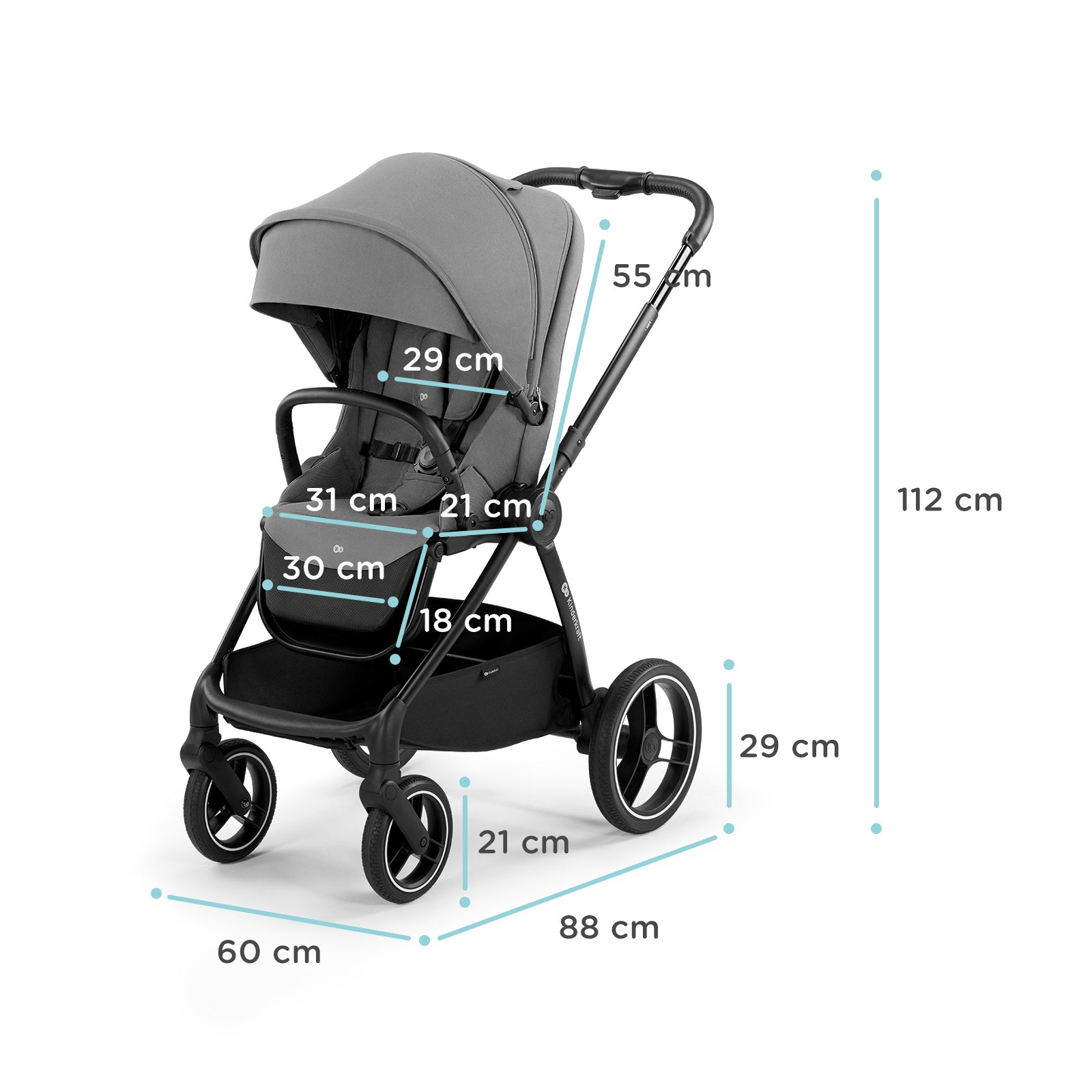 CARUCIOR KINDERKRAFT NEA, 2 IN 1, PLATINUM GREY - Imagine 11 [ps:da037979-eb35-4416-a53b-3e5f5f63e125]