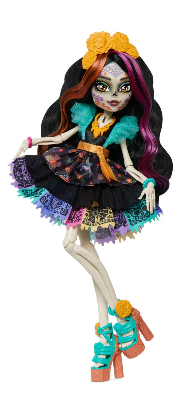 MONSTER HIGH PAPUSA SKELITA CALAVERAS CU ACCESORII Mattel - Imagine 10