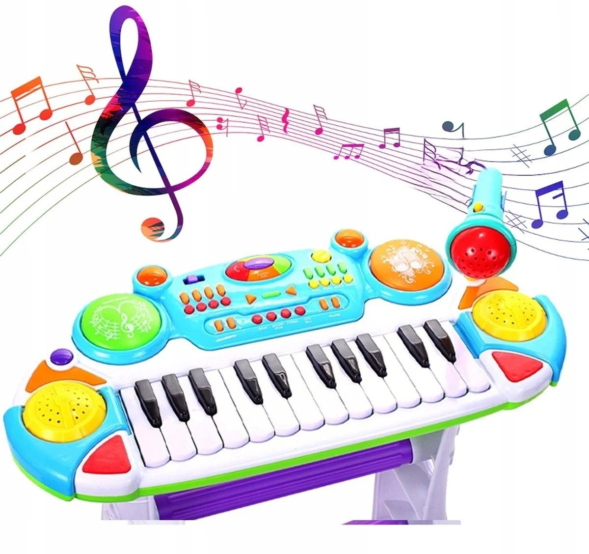 INSTRUMENT MUZICAL PIANINA ELECTRONICA MALPLAY CU SCAUN - Imagine 10