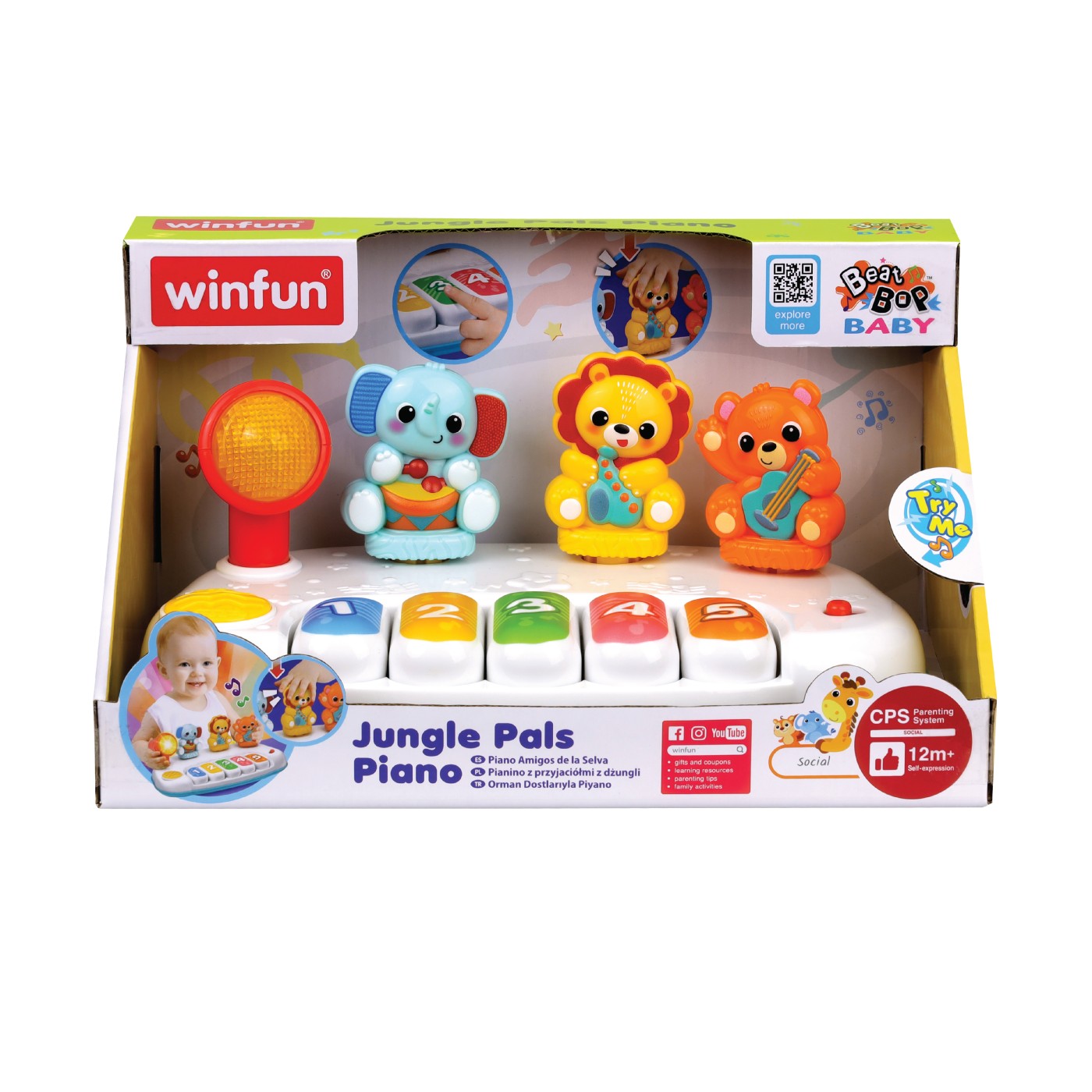 WINFUN PIAN CU SUNETE SI LUMINI CU 8 TASTE - Imagine 10