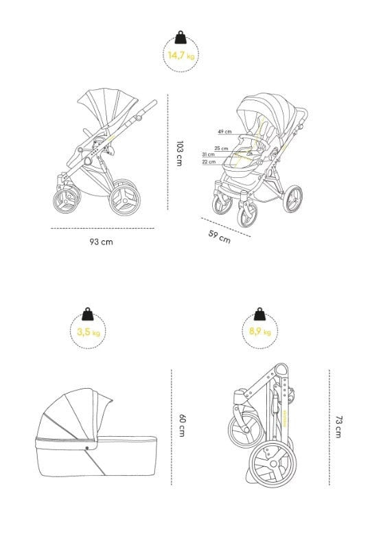 Carucior 2 in 1 Skiddou Oslo+ Normandic Dream, Gri - Gri [ps:e287375c-fe7b-4b05-814d-0b5cab1d6c05]