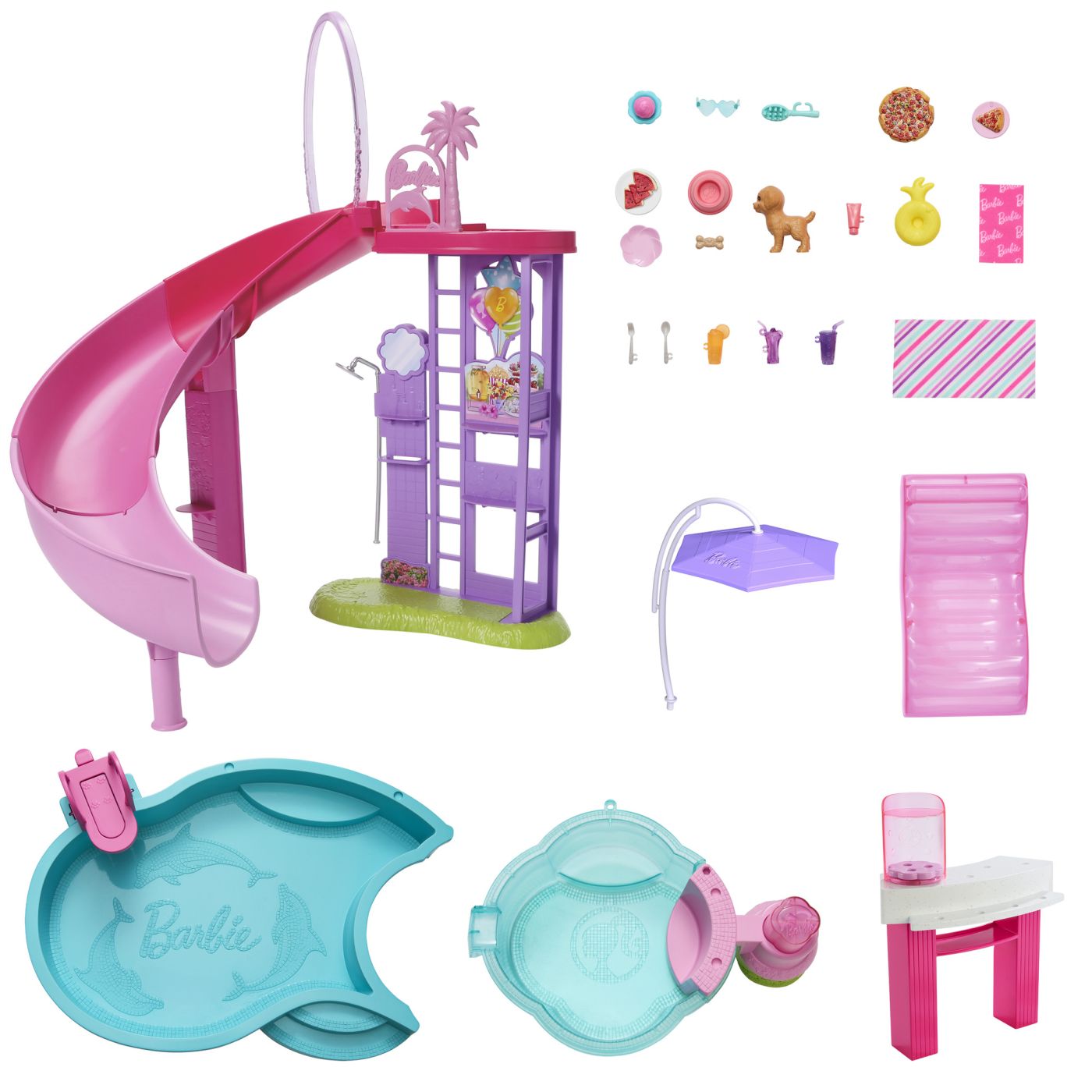 BARBIE SET DE JOACA PISCINA DE VIS CU ACCESORII Mattel - Imagine 3 [ps:e0ac6ada-975a-40b5-9549-f2cfd478b98a]