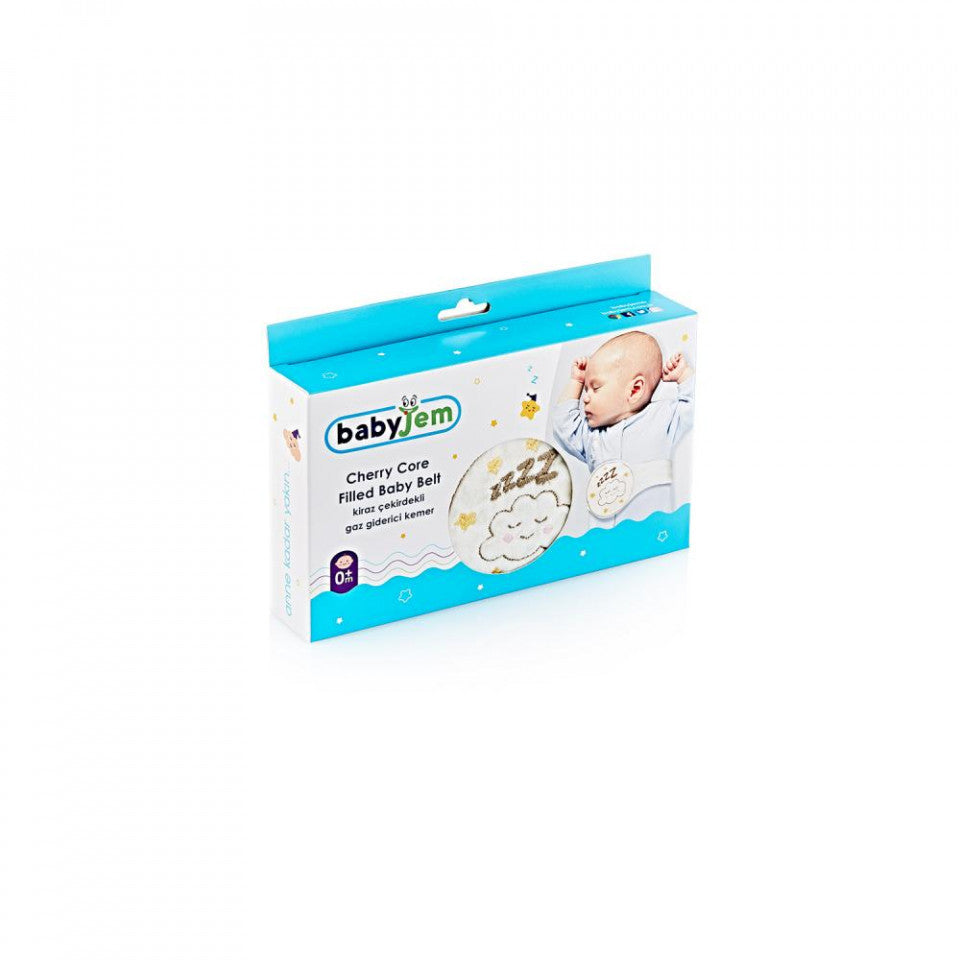 Centura anticolici cu samburi de cirese BabyJem Sleepy - Bleu