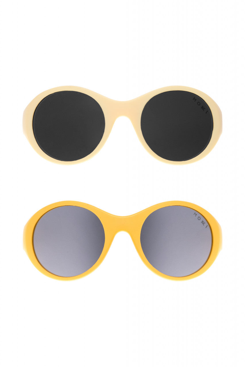 Ochelari de soare pentru copii MOKKI Click & Change, protectie UV, galben, 0-2 ani, set 2 perechi [ps:a24817ef-7d8a-4ed8-90cc-7b656aace62f]