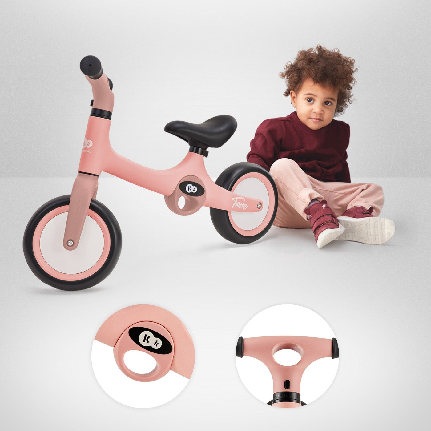 BICICLETA FARA PEDALE KINDERKRAFT TOVE, ROZ - Imagine 6 [ps:0c79f312-c4c2-4f24-836f-d324775e944b]