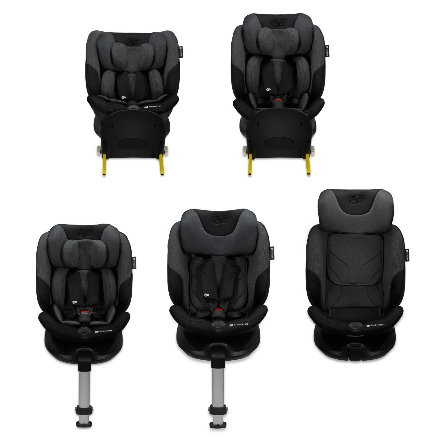 SCAUN AUTO KINDERKRAFT I-FIX, I-SIZE 40-150 CM, GRAPHITE - Imagine 11