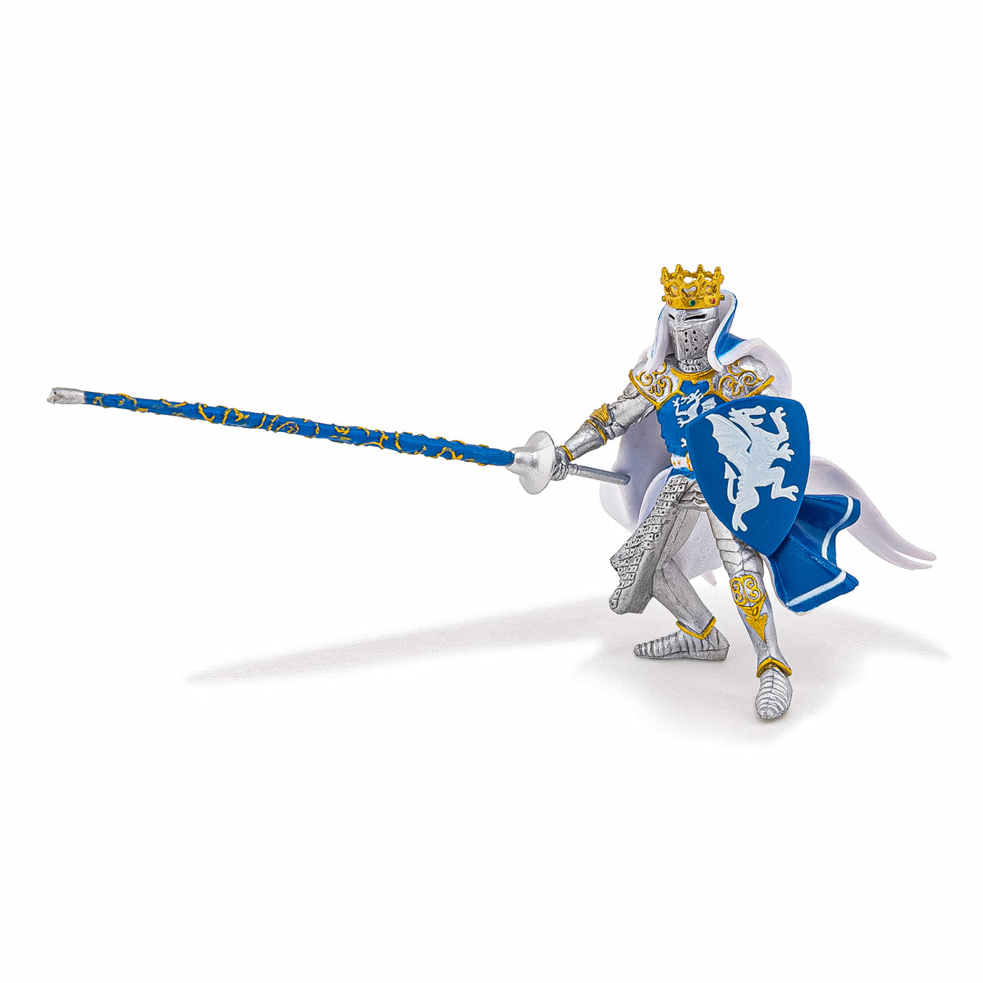 PAPO FIGURINA REGE CU BLAZON DRAGON albastru - Imagine 11