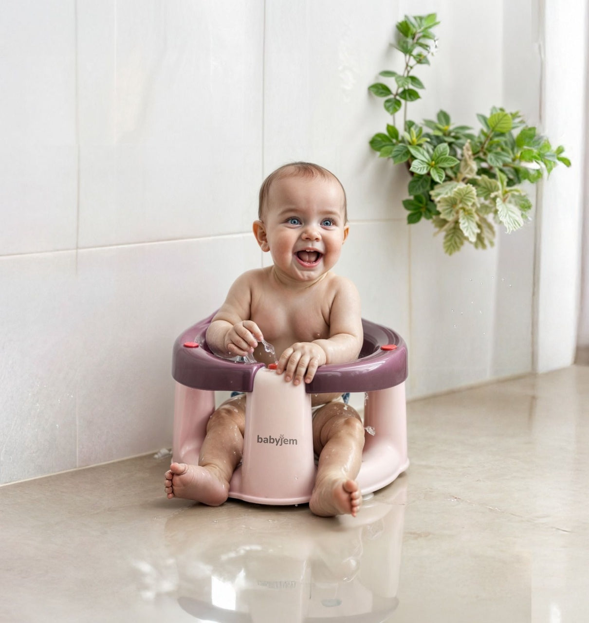 Scaun de baie bebelusi Bath and Feeding BabyJem - Roz