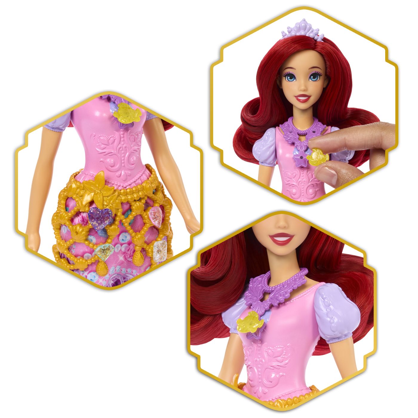 DISNEY PRINCESS JEWEL REVEAL PAPUSA ARIEL Mattel - Imagine 11
