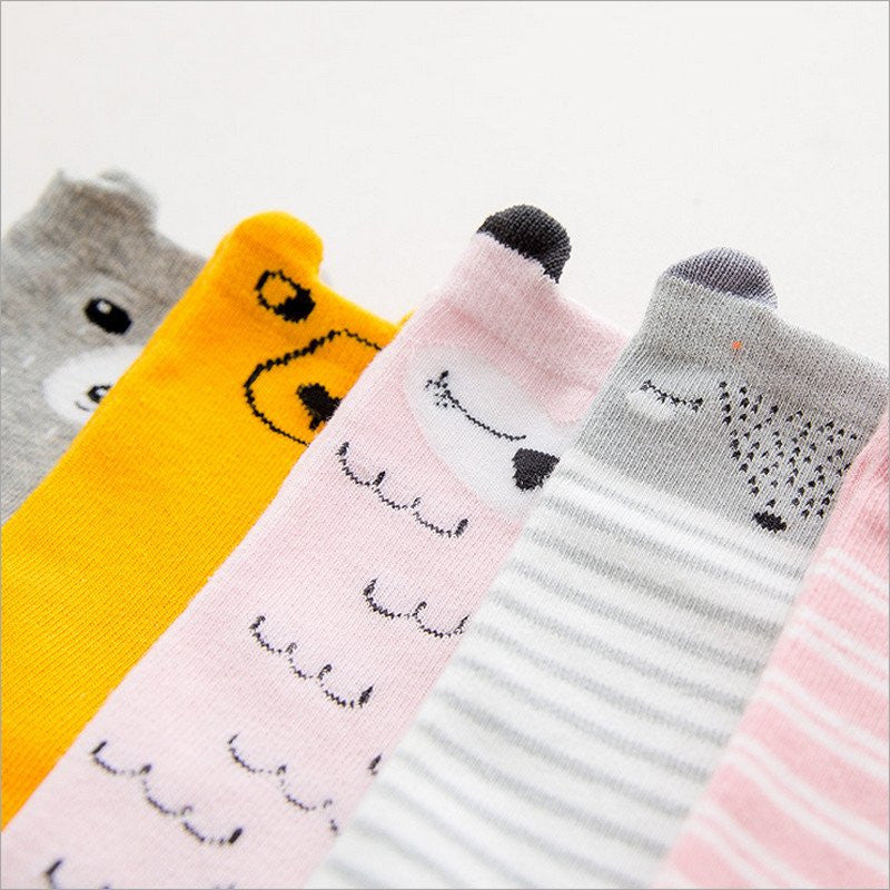 Sosete lungi cu animalute Drool (Culoare: Galben, Varsta: 0-2 ani) [ps:623bbe6d-0b59-49af-8b9a-3c2924f0c689]