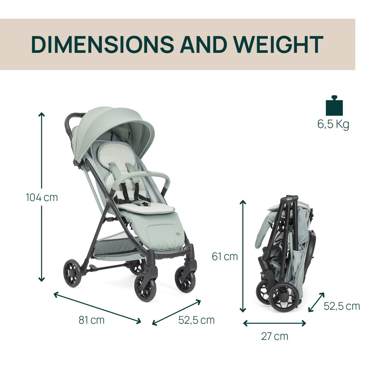 Carucior sport Chicco Taormina, Blush (Roz), 0luni+ - Sage (VerdeGri) (11) [ps:56ca2640-cedf-4b12-b399-83423089f31e]