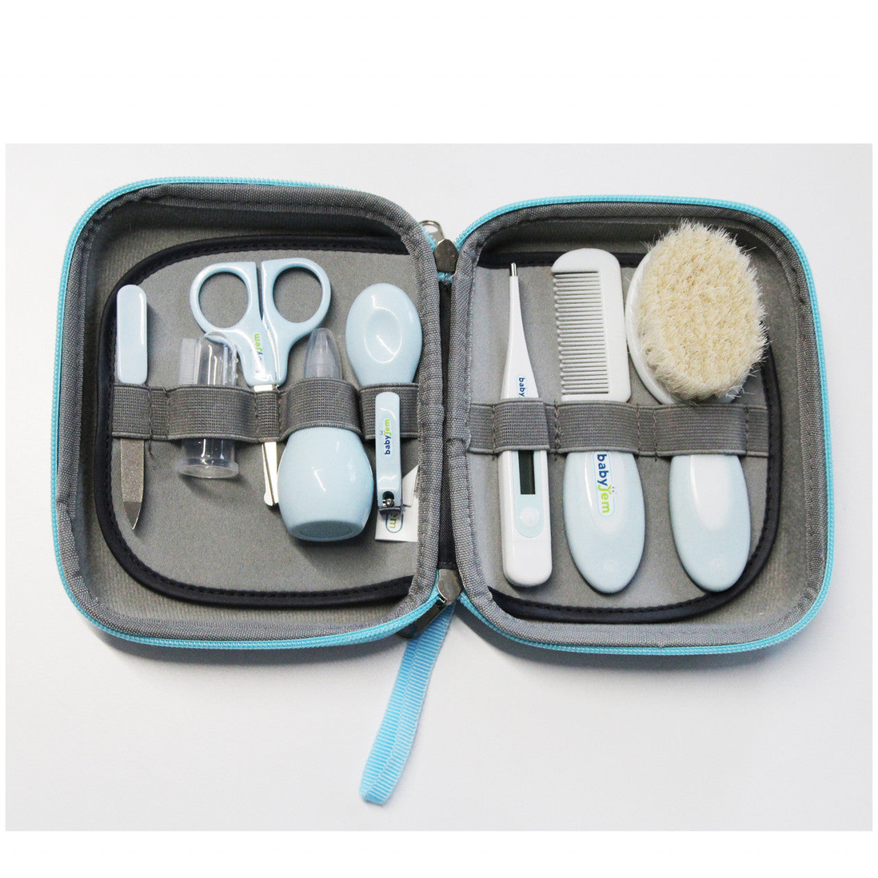 Set ingrijire unghii bebelusi cu 9 piese BabyJem - Bleu