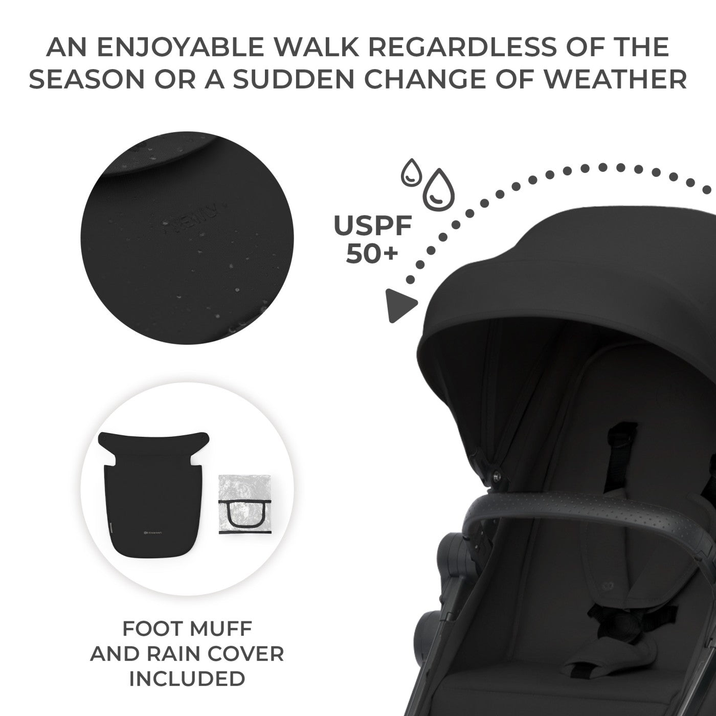 CARUCIOR KINDERKRAFT NEWLY, 4 IN 1, CLASSIC BLACK [ps:1f1d3ff5-2b5f-4956-837e-e0b04c35f72a]