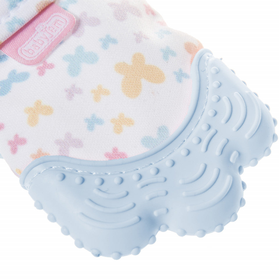 Manusa bebelusi pentru dentitie Butterfly BabyJem - Bleu
