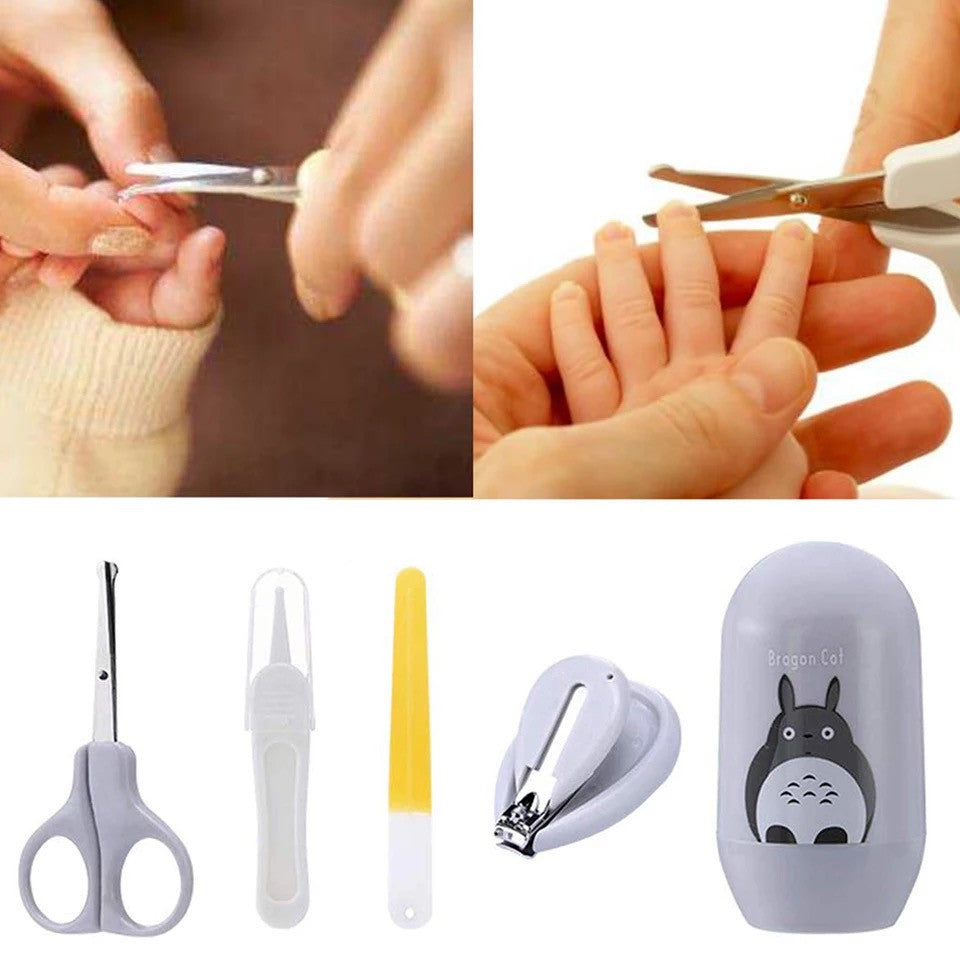 Set 4 piese pentru ingrijirea unghiilor bebelusului Drool (Model: Pinguin Gri) [ps:290ff179-56dc-4d04-ac27-2225e6dd4a4a]