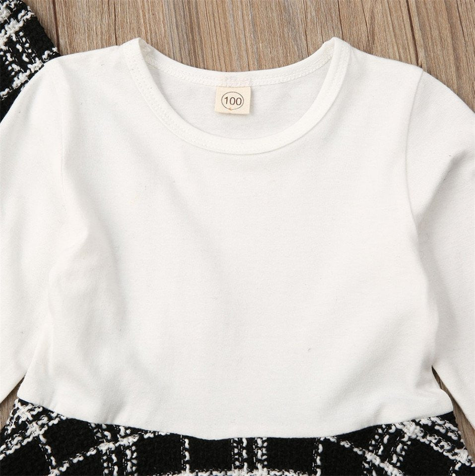Set sacou cu rochita Drool (Marime: 120, Culoare: Negru cu alb) [ps:13876252-33a5-4611-9aa4-f26448ee4f65]