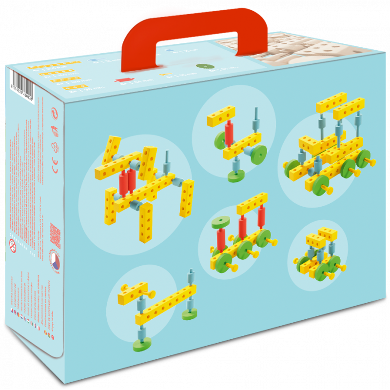 Set gama Construct Mini format din 44 piese, pentru construit masini, animale si alte modele, Walachia [ps:63ac3203-c151-4d8b-b9a8-8d3f70f264f8]
