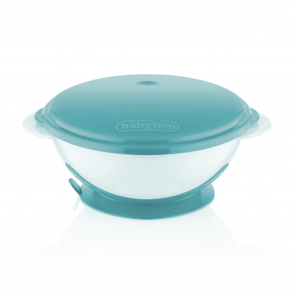 Castron cu ventuza si capac BabyJem (Culoare: Gri) [ps:591073f7-41df-4e79-a843-4b9e58470567]