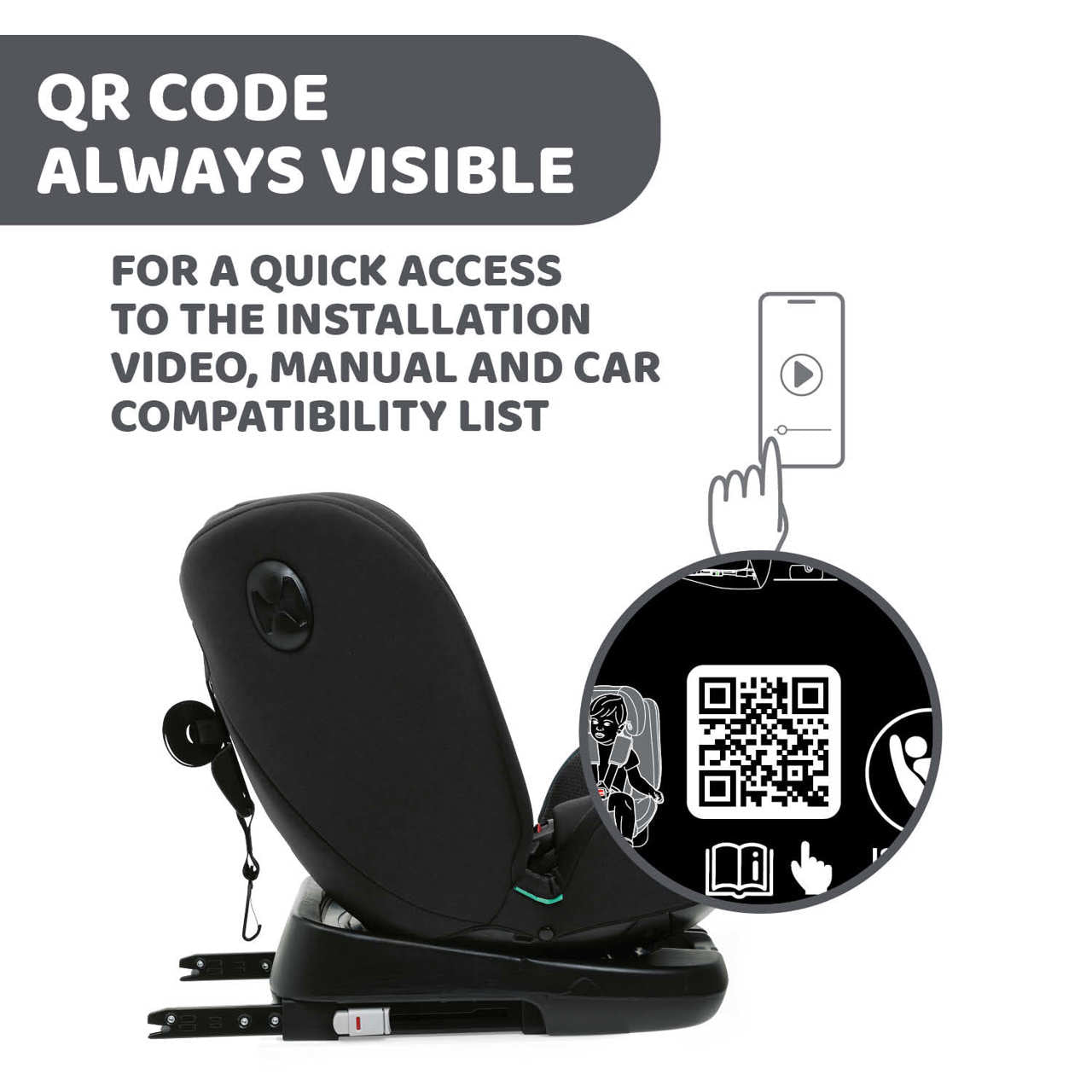 Scaun auto rotativ Chicco Unico EVO i-Size, Black - Negru - Blackair (12) [ps:888eee23-2703-43a1-b68a-55de0bc39698]