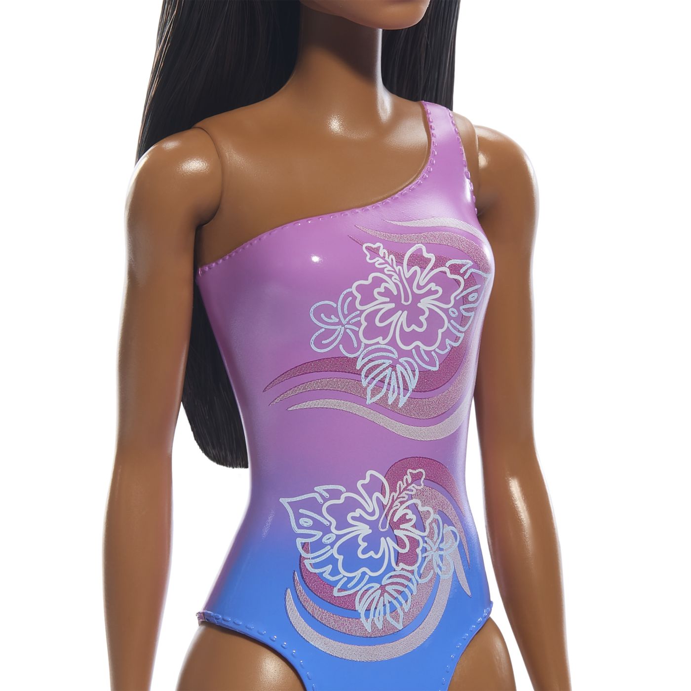 PAPUSA BARBIE BRUNETA CU COSTUM DE BAIE INFLORAT Mattel - Imagine 12