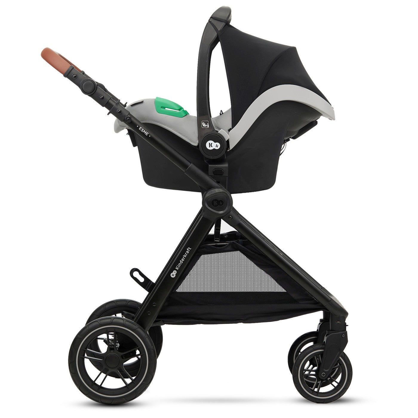 CARUCIOR KINDERKRAFT ESME, 3 IN 1, MOONLIGHT GREY - Negru