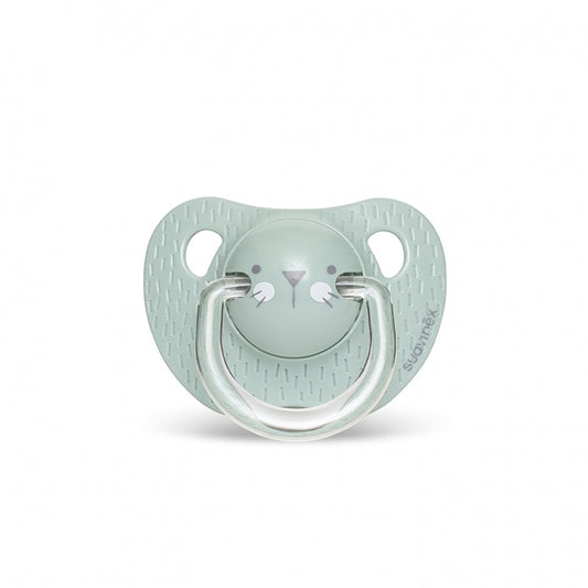 Suzetă anatomică +18 luni, pisică verde Hygge Suavinex - Imagine 12