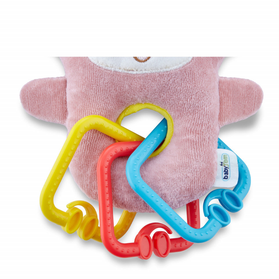 Jucarie din plus pentru bebelusi cu inele dentitie Funny Monkey BabyJem (Culoare: Bleu) [ps:aa69c9e3-5911-4e6b-b1a7-b2b0db0bd79d]