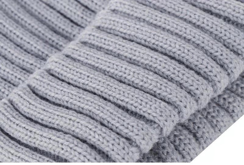 Set caciuli mama copil cu doua pampoane Drool (Culoare: - Gri