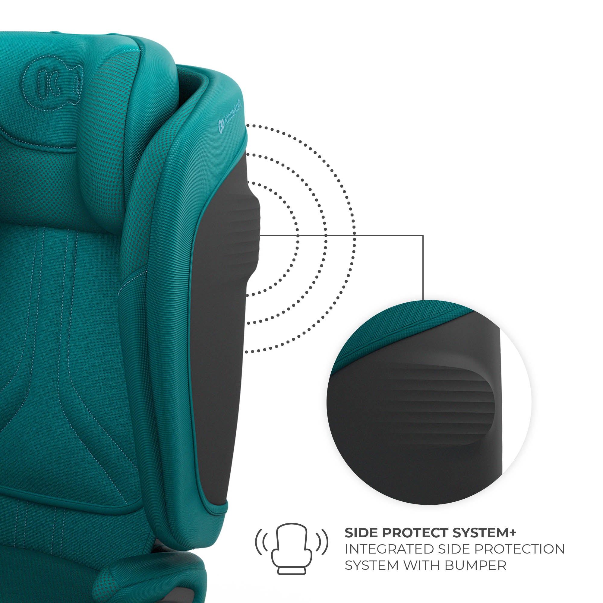 SCAUN AUTO KINDERKRAFT UNITY2 100-150 CM, BLACK - Verde