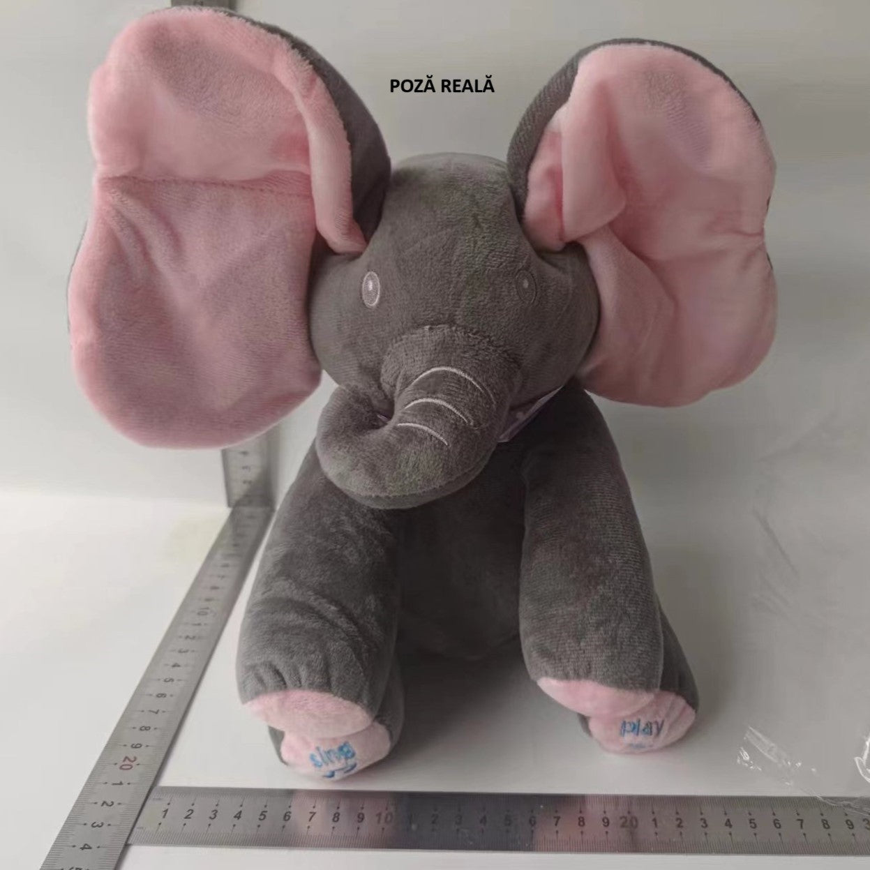 Elefantel Interactiv Flippy Peek-a-boo, Roz-Gri, 30 cm - Default Title (13) [ps:62cd3e66-aefd-45ec-bb52-7fa21df8966e]