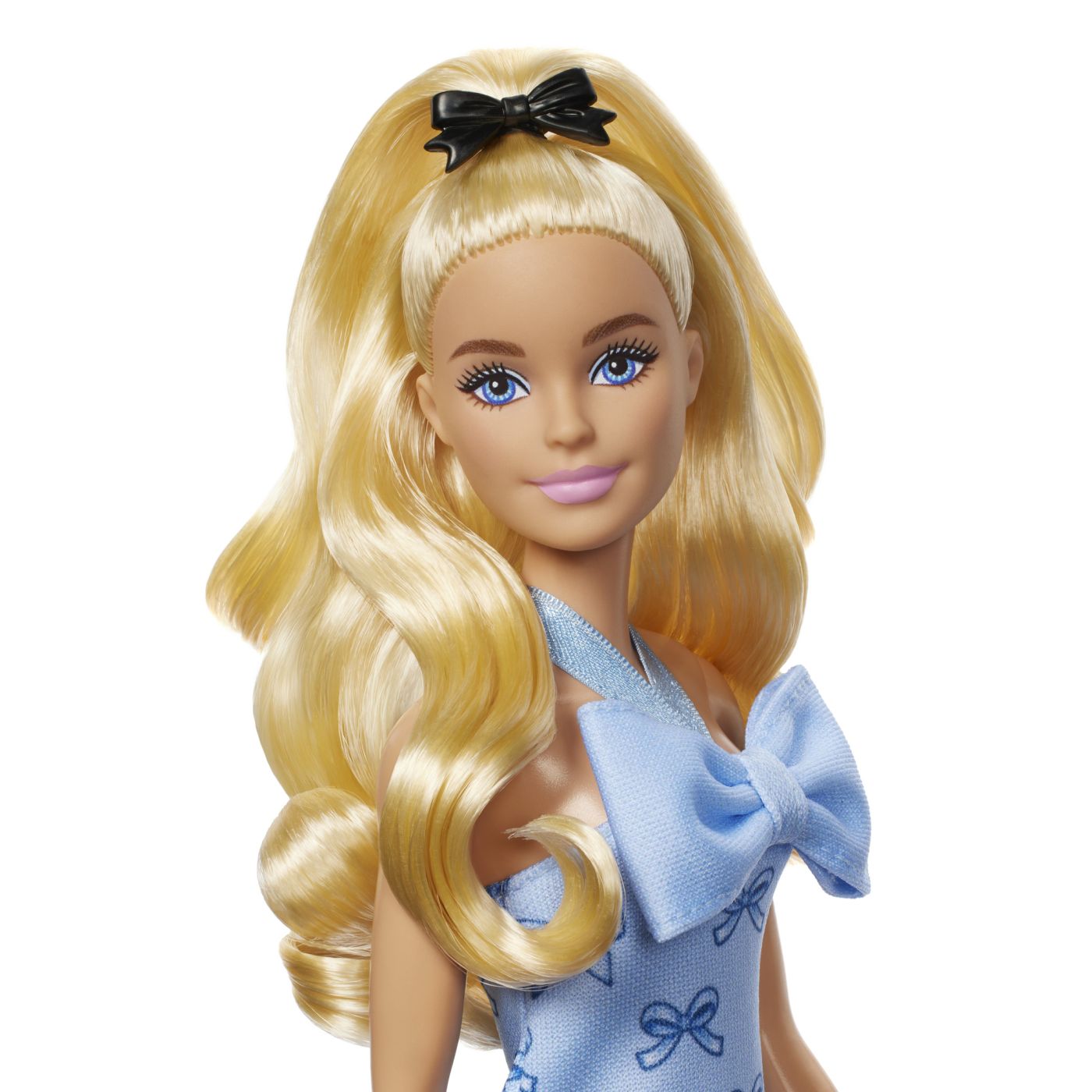 BARBIE FASHIONISTAS PAPUSA BARBIE BRUNETA CU ROCHIE MOV - Imagine 13