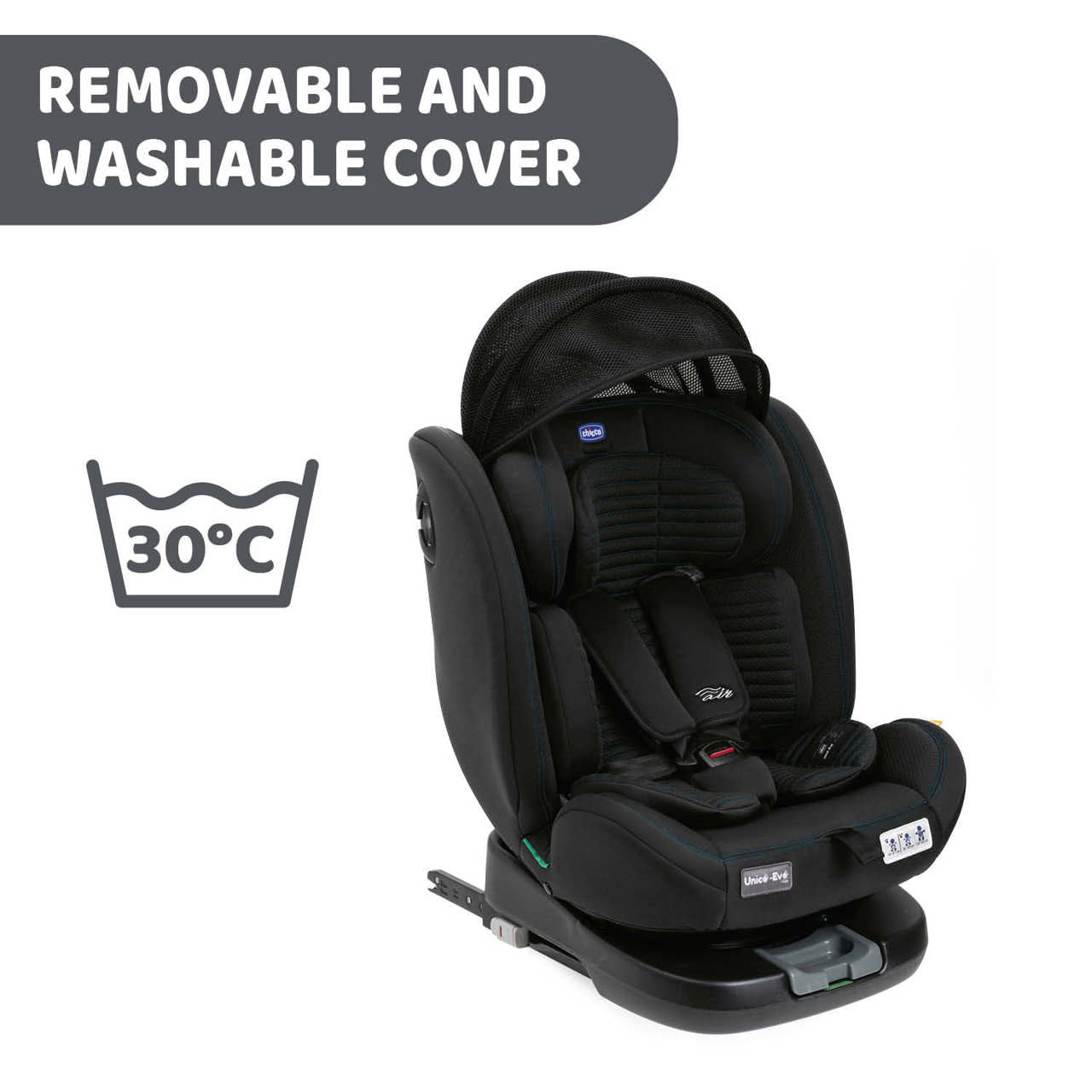 Scaun auto rotativ Chicco Unico EVO i-Size, Black - Negru - Blackair (13) [ps:a5a17037-90b3-452d-88ba-6dd4d9af405a]