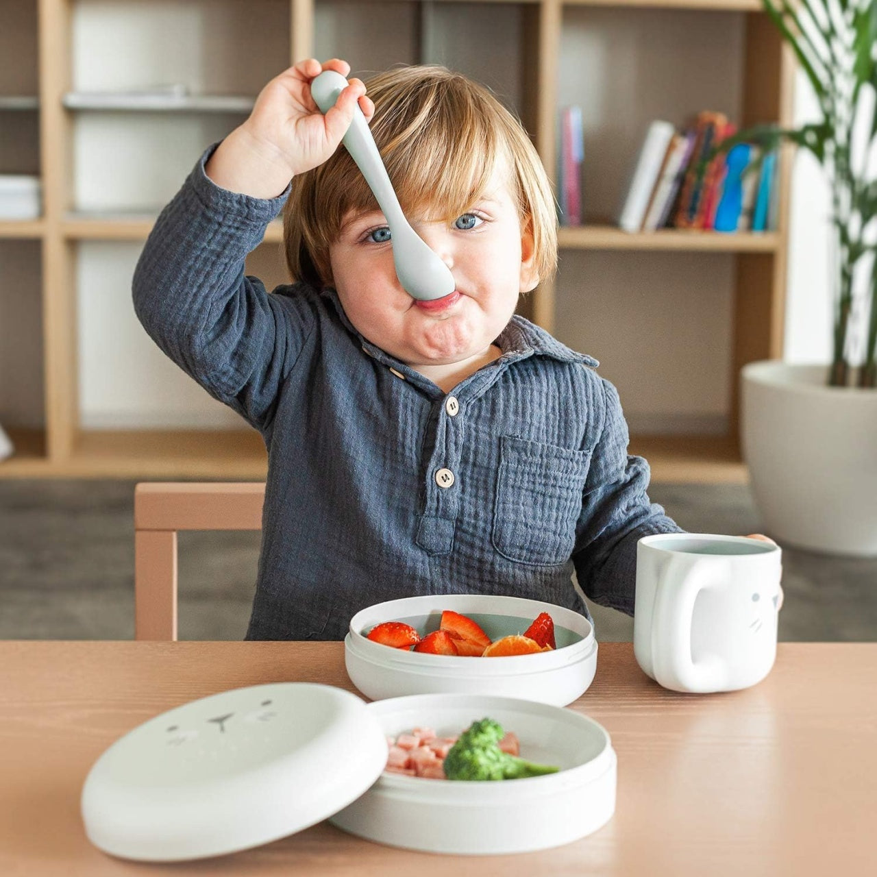 Set boluri pentru prânz roz Hygge Suavinex +4 luni - Gri