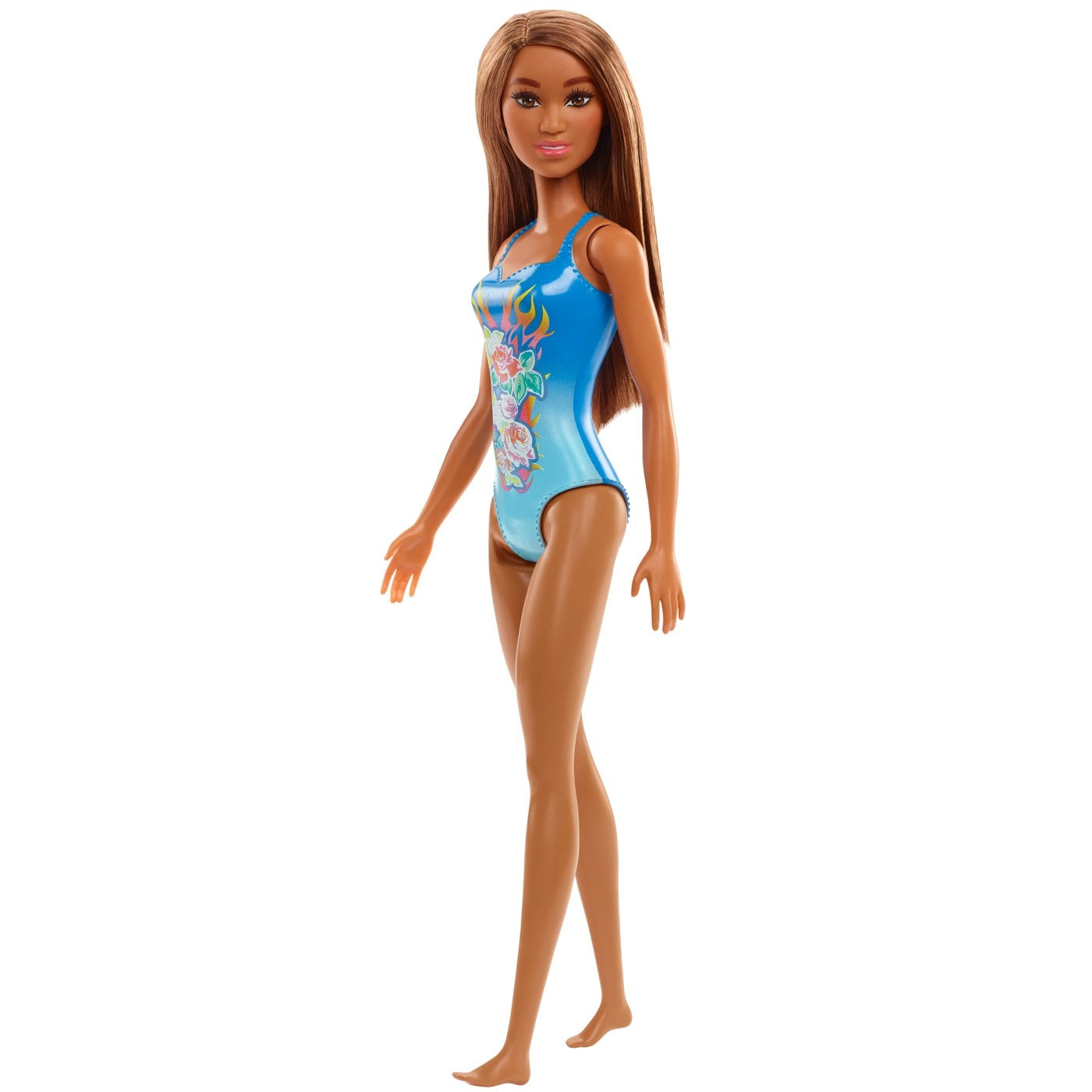 PAPUSA BARBIE SATENA CU COSTUM DE BAIE ALBASTRU Mattel - Imagine 13