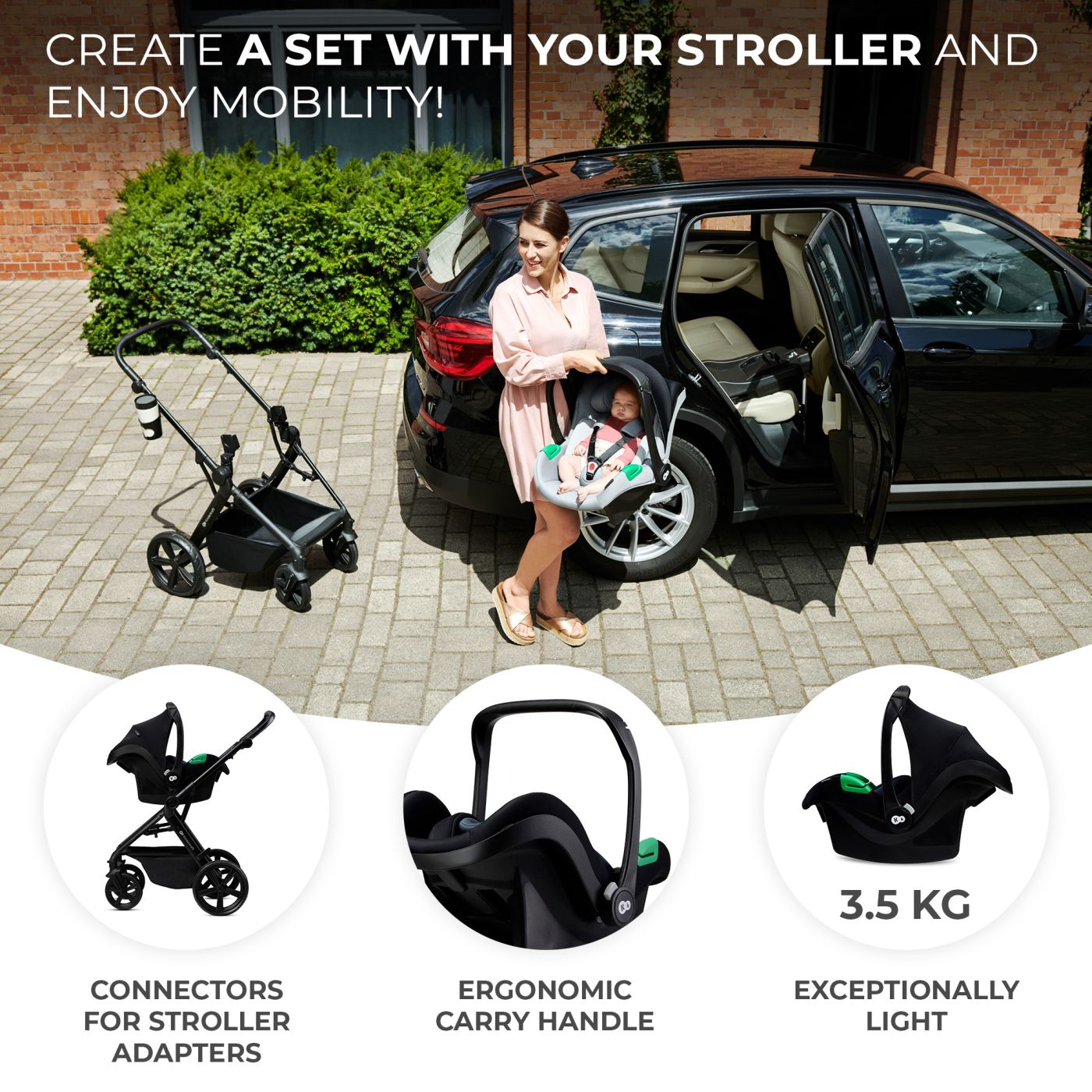 SCOICA AUTO KINDERKRAFT MINK PRO I-SIZE 40-75 CM + BAZA - Imagine 14