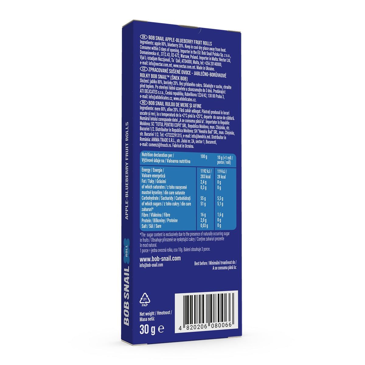 BOB SNAIL Fruit Rolls, Rulou din fructe, gustare din - Imagine 14