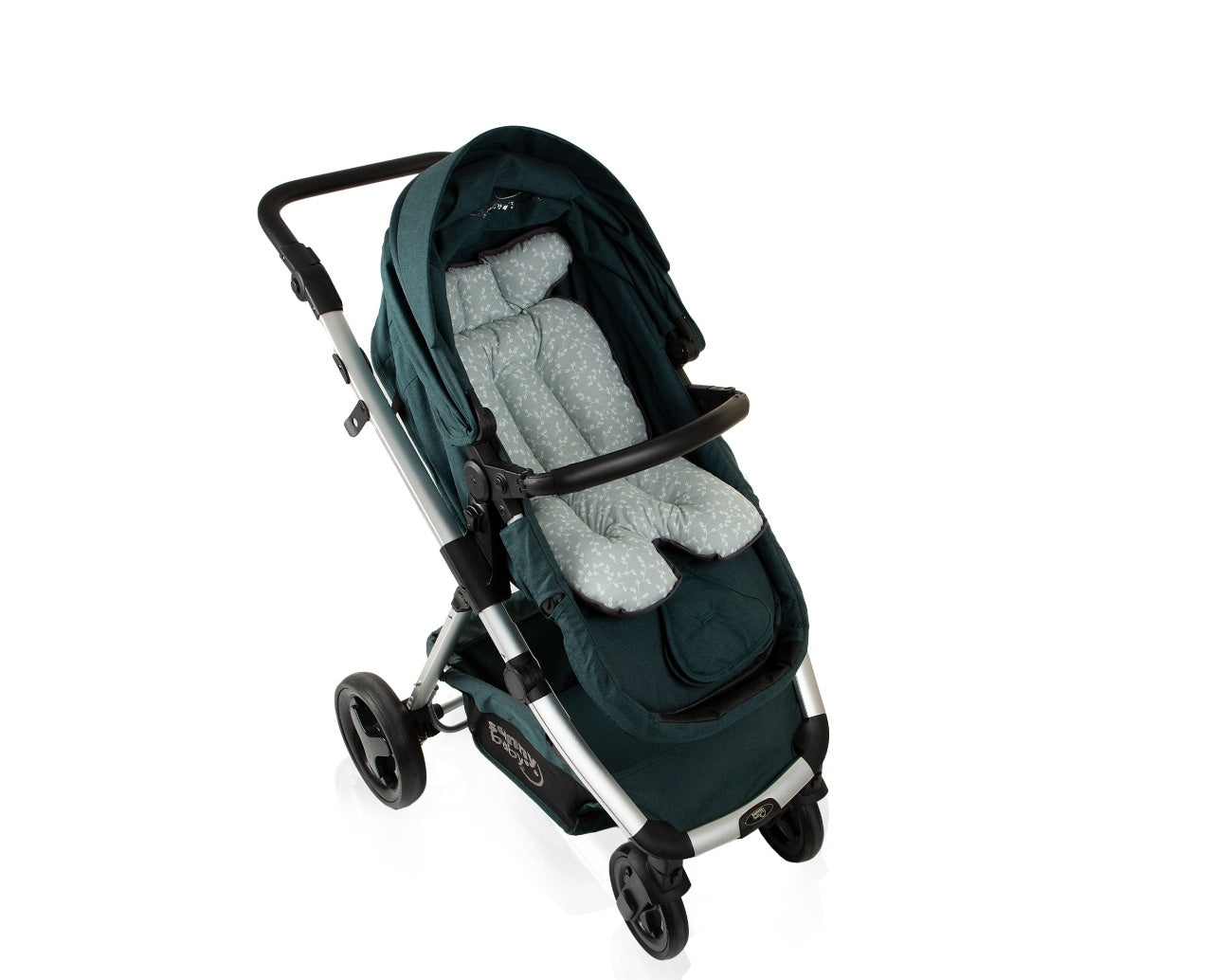 Saltea cu doua fete pentru carucior si scaun de masa - Verde