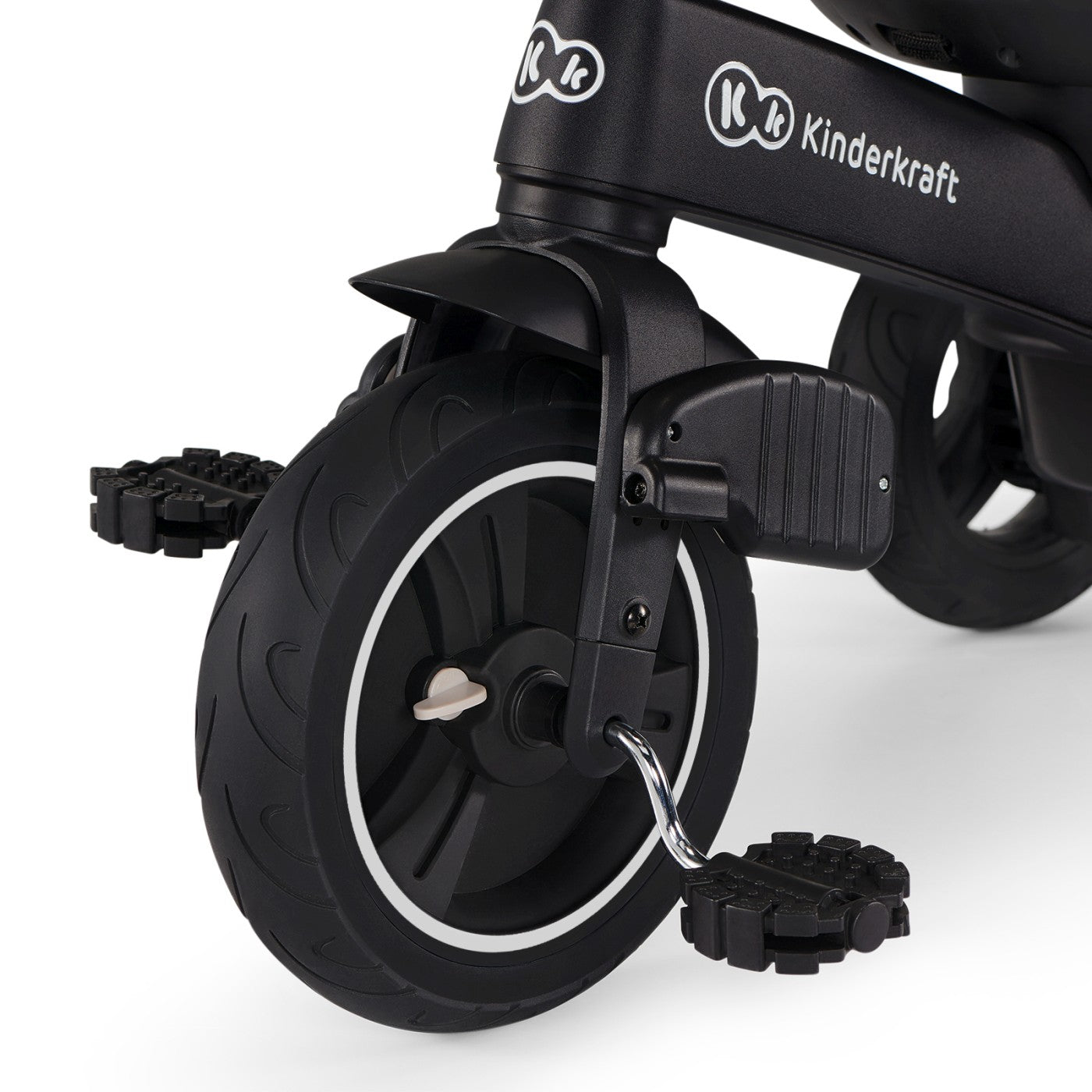 TRICICLETA KINDERKRAFT EASYTWIST, PLATINUM GREY - Negru