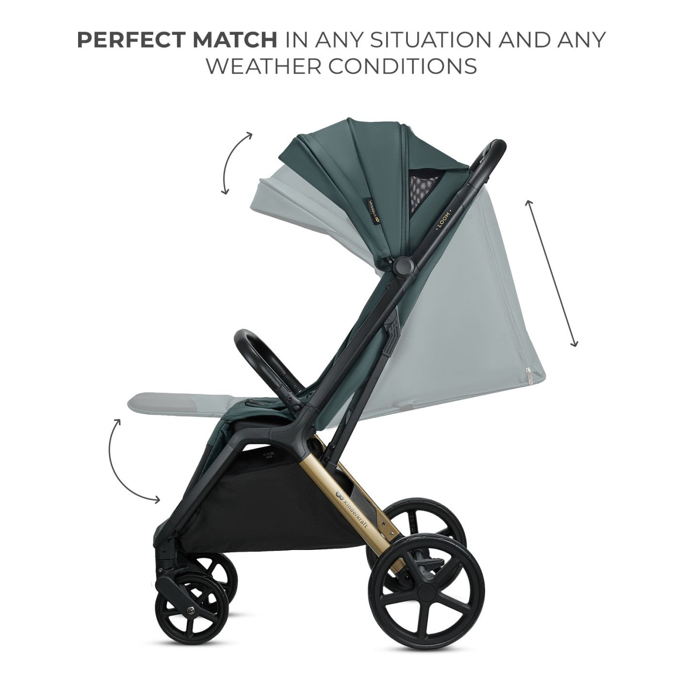 CARUCIOR SPORT KINDERKRAFT LOOM, 0-22 KG, JADE GREEN [ps:33111347-7359-4d06-b3c3-987042982a19]