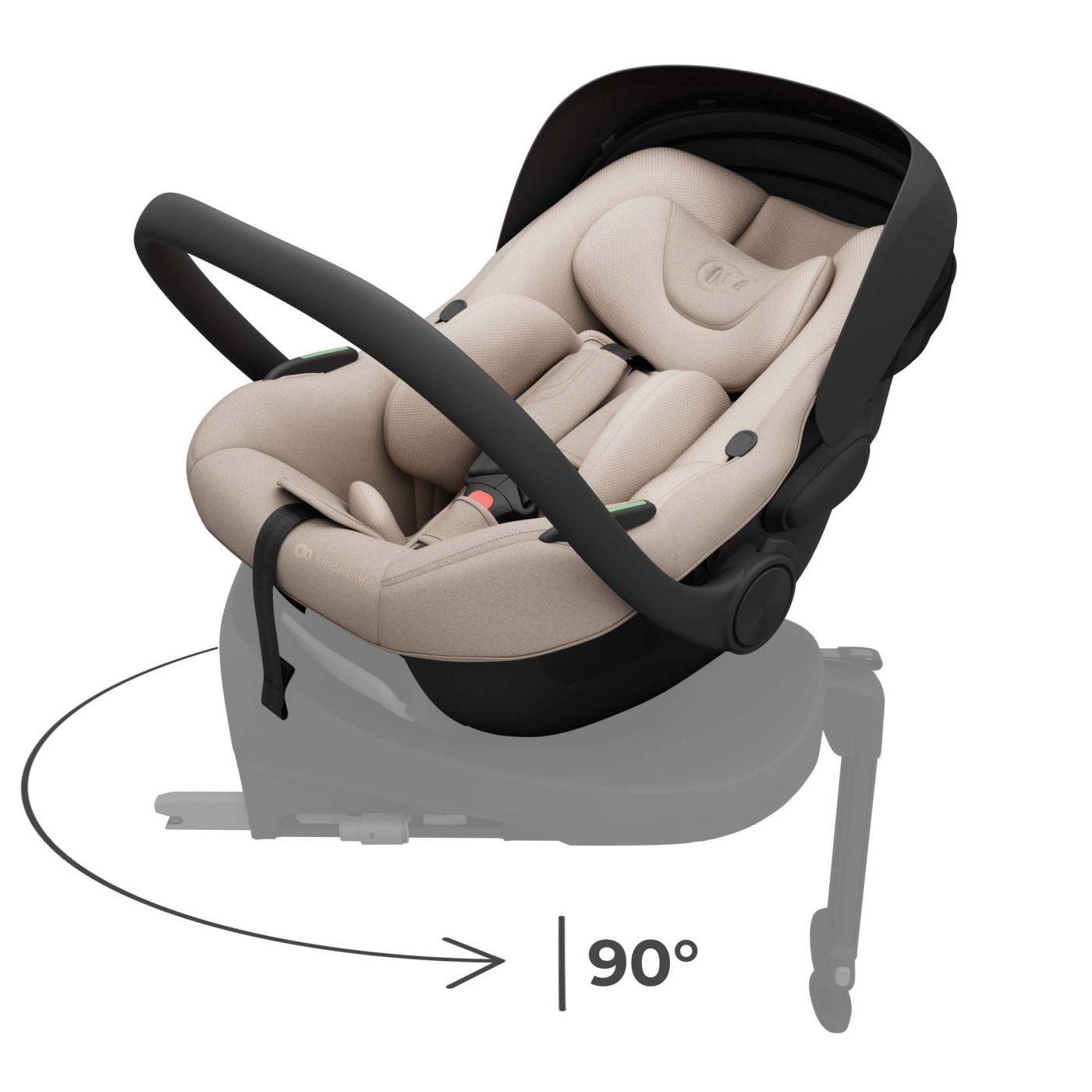 SCOICA AUTO KINDERKRAFT I-LITE 40-87 CM, BLACK - Bej