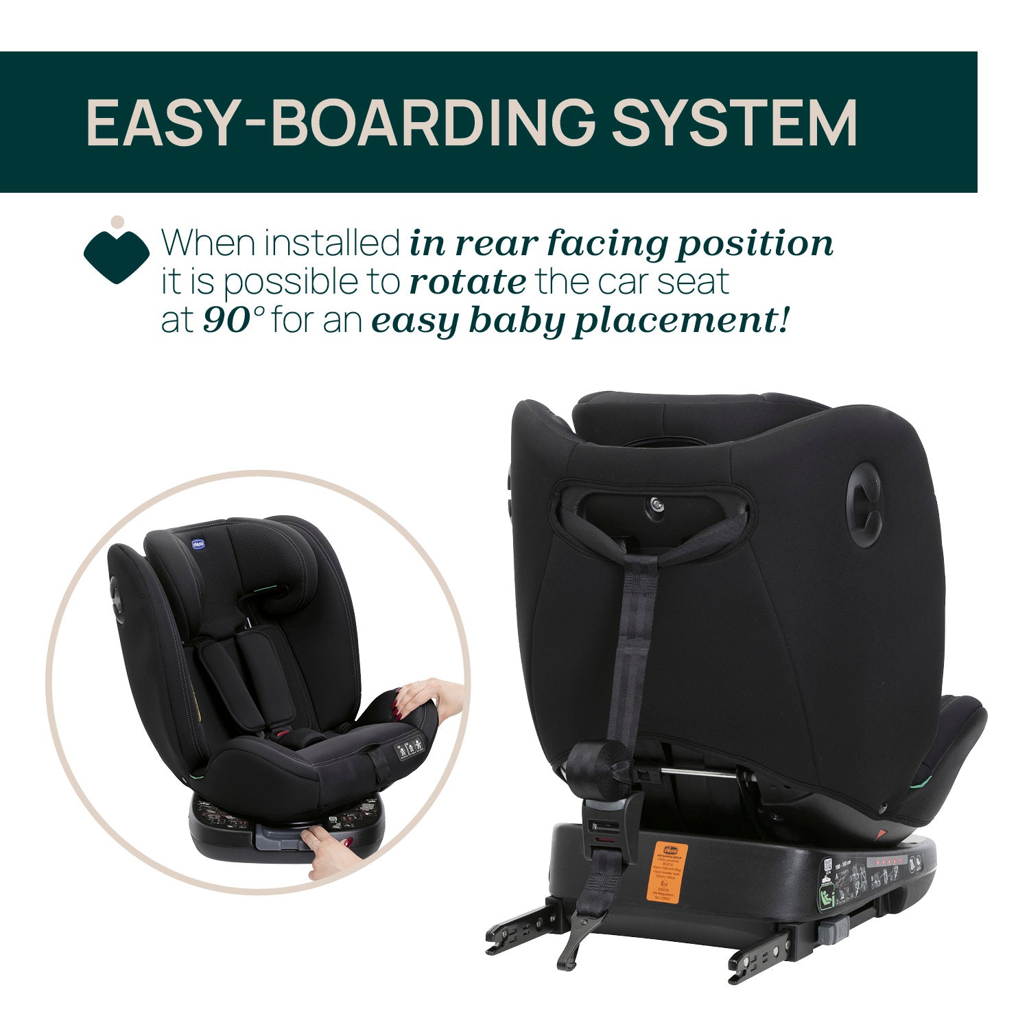 Scaun auto rotativ Chicco Unico EVO i-Size, Black - Negru - Black (14) [ps:cb8b164e-abff-4abe-8368-3ddd1e62dcc6]