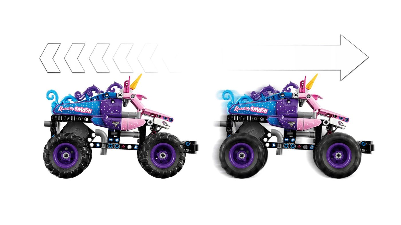 LEGO TECHNIC MONSTER JAM SPARKLE SMASH CU MOTOR CU ARC 42220 [ps:1baaa9b7-ffbe-41bf-868d-2d0230608a7a]