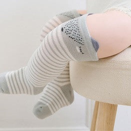 Sosete lungi cu animalute Drool (Culoare: Gri, Varsta: 0-2 ani) [ps:26f7ce95-1df1-4ae5-9729-5ff23f398576]