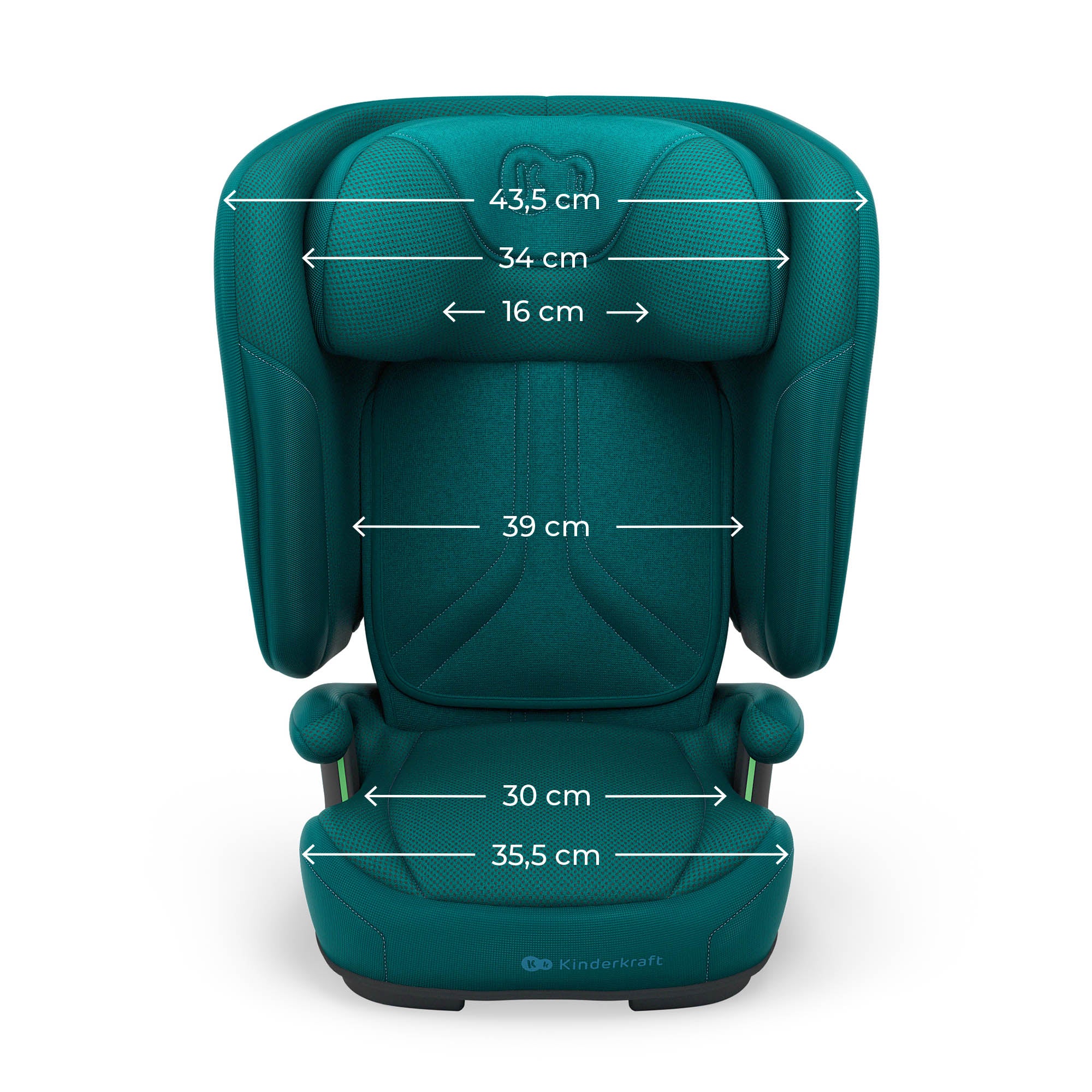 SCAUN AUTO KINDERKRAFT UNITY2 100-150 CM, BLACK - Verde