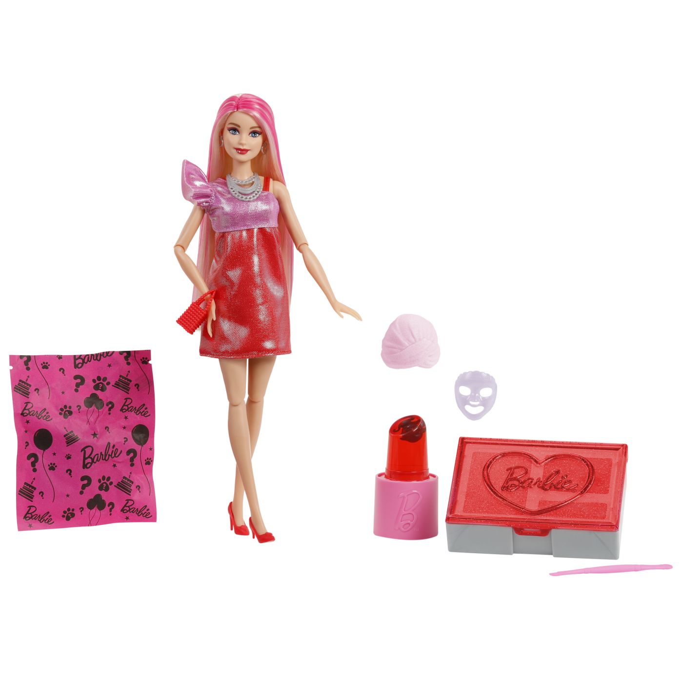 BARBIE PAPUSA PARTY UNBOXED REVEAL BRUNETA Mattel - Imagine 15