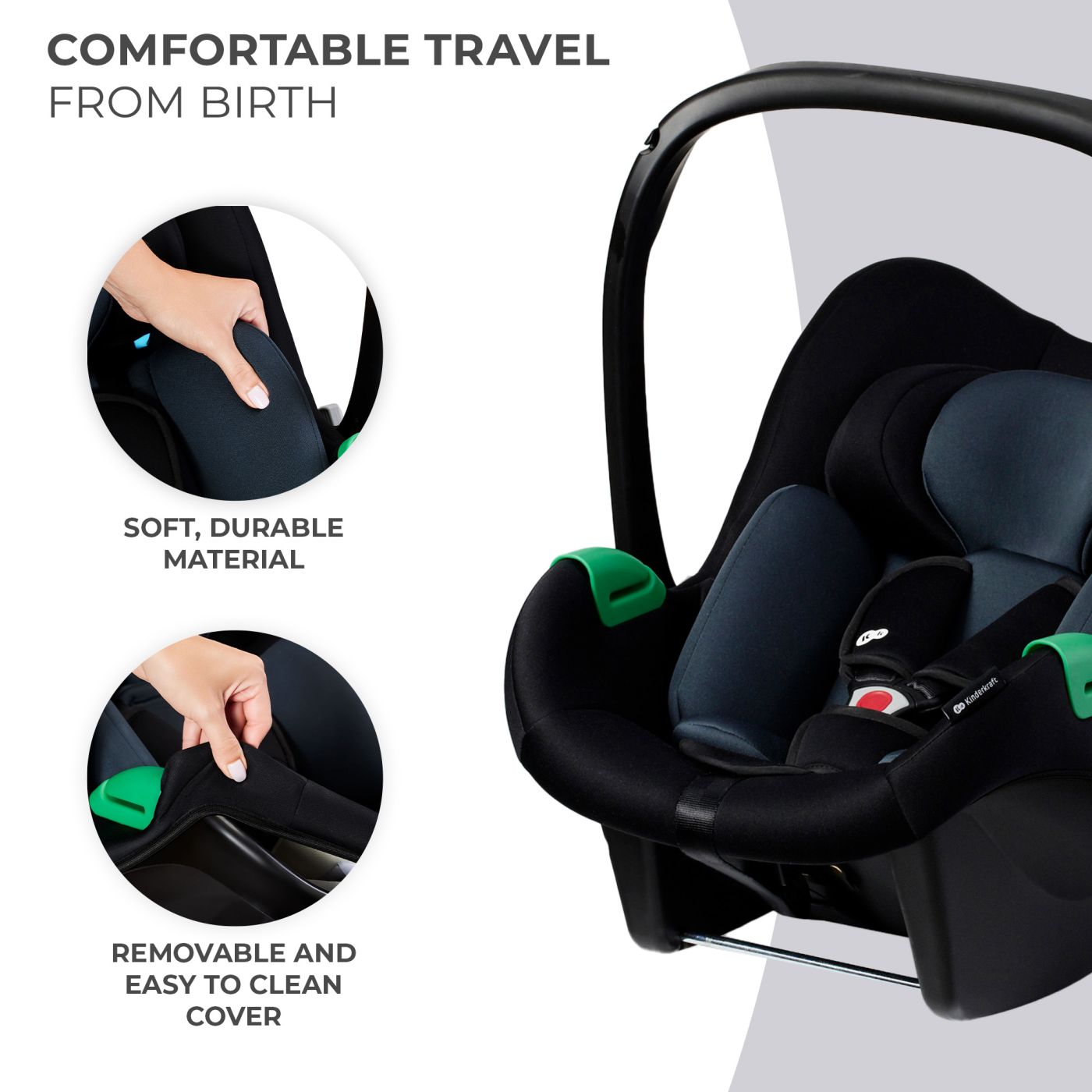 SCOICA AUTO KINDERKRAFT MINK PRO I-SIZE 40-75 CM + BAZA - Imagine 15