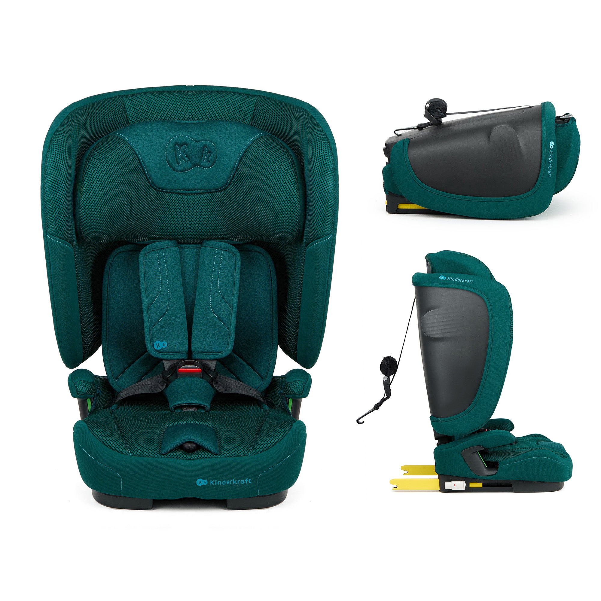 SCAUN AUTO KINDERKRAFT FIX2GO 76-150 CM, GREY - Verde