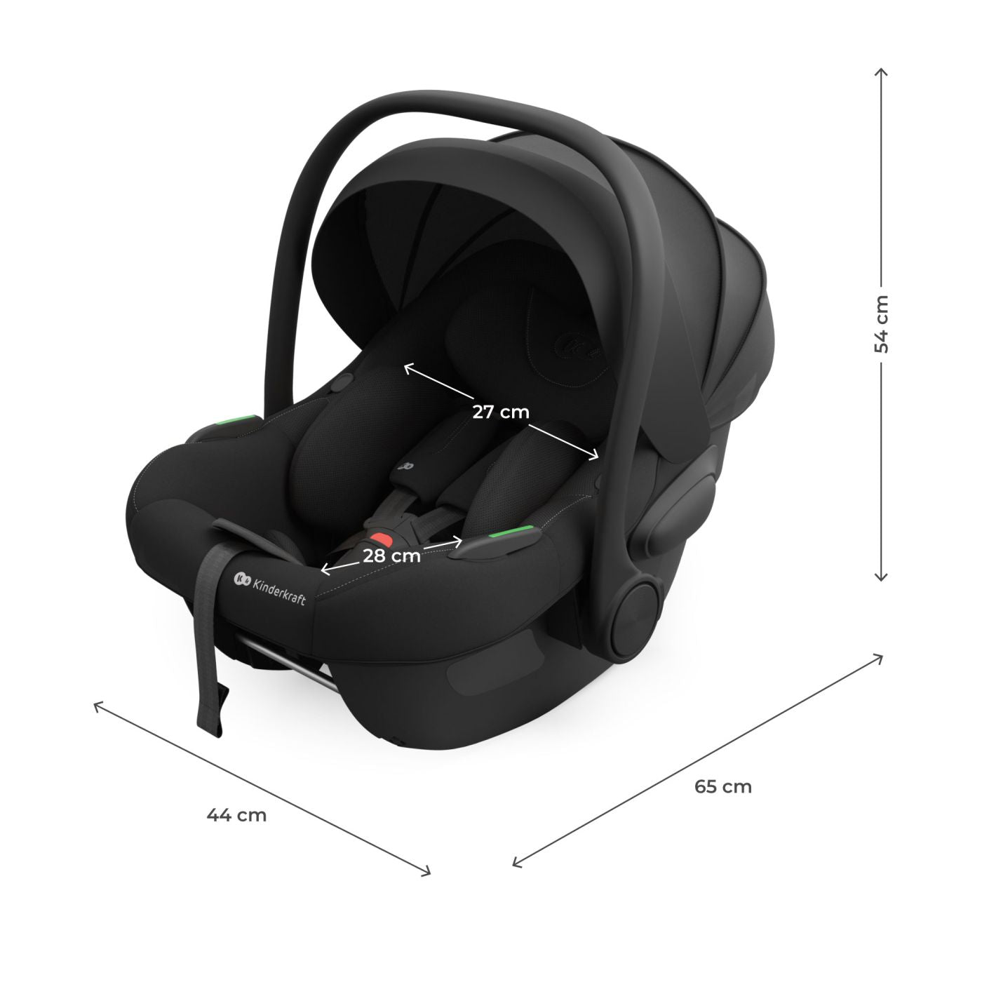 SCOICA AUTO KINDERKRAFT I-LITE 40-87 CM, BLACK - Imagine 16