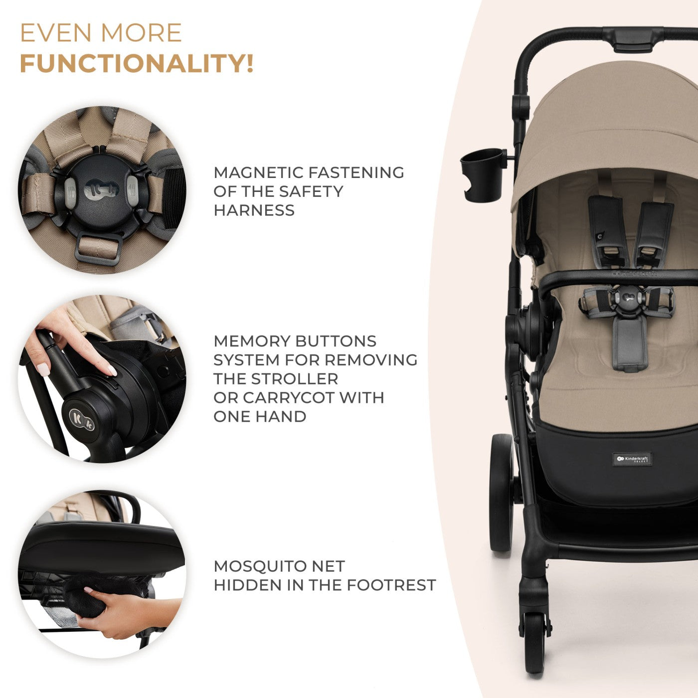 CARUCIOR KINDERKRAFT YOXI 3IN1 (MINK PRO) BEJ NISIP - Imagine 7 [ps:2bb71544-ebb2-4912-94c5-b07e93963deb]