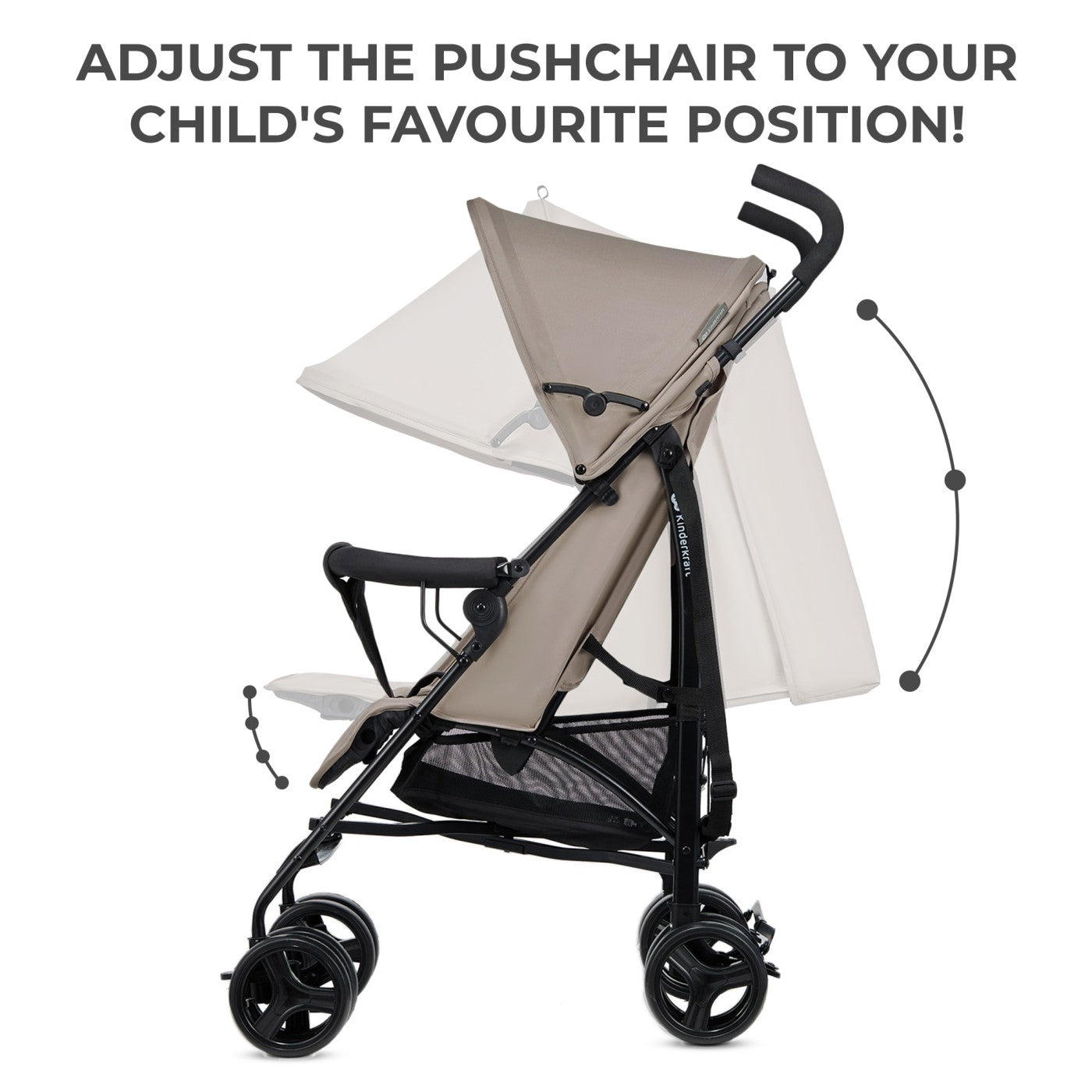 CARUCIOR SPORT KINDERKRAFT TIK, TIP UMBRELA, GREEN FOREST - Gri